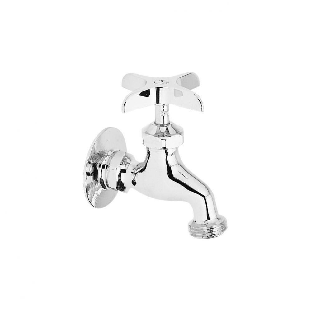 Commercial Service/ Utility Single Hole Wall Mount Faucet with Hose End Chrome