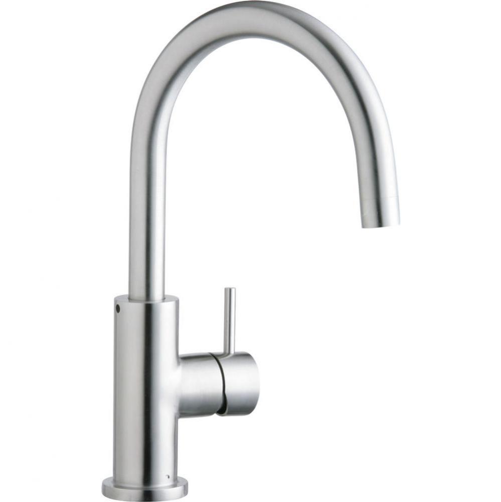 Allure Single Hole Kitchen Faucet with Lever Handle Satin Stainless Steel