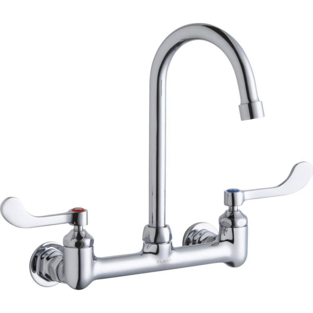 WALL MNT 8IN, GN 5IN SPT, 1PC WRIST BLD HNDL, 4IN, 1/2IN HW
