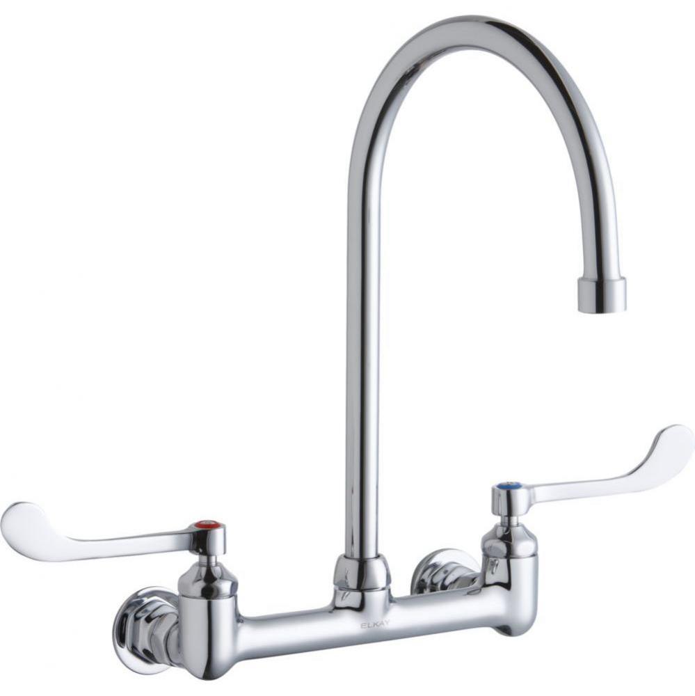 WALL MNT 8IN, GN 8IN SPT, 1PC WRIST BLD HNDL, 6IN, 1/2IN HW