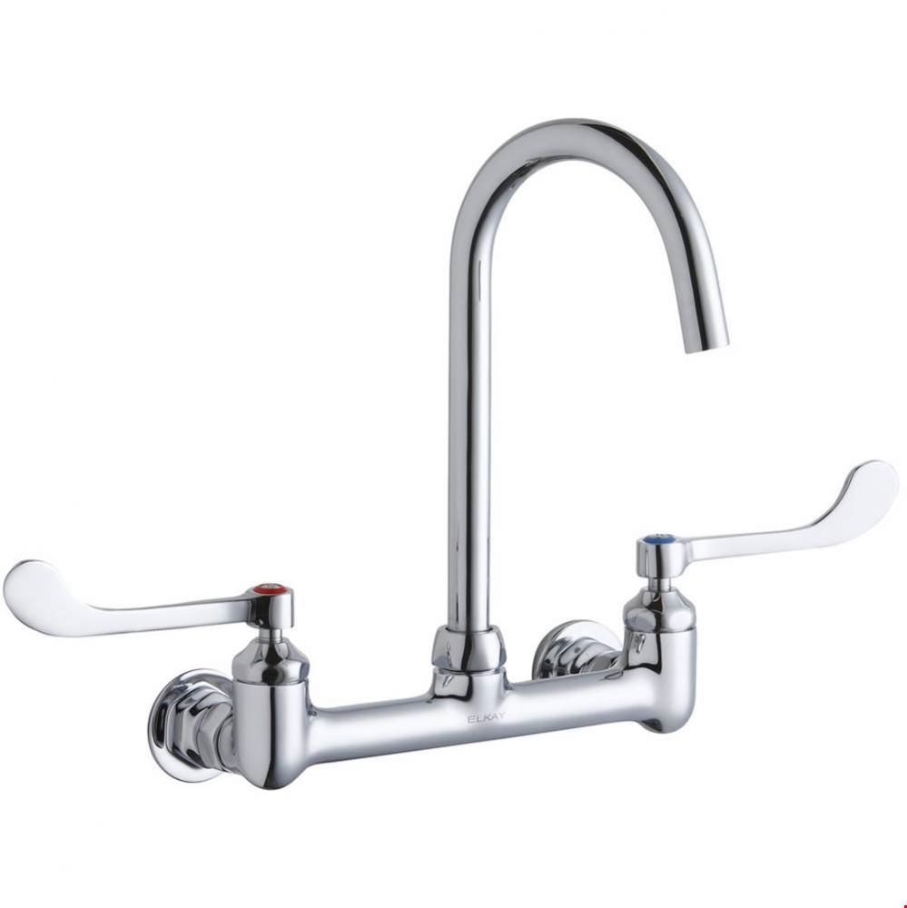 WALL MNT 8IN, GN 5IN SPT, 1PC WRIST BLD HNDL, 6IN, 1/2IN HW