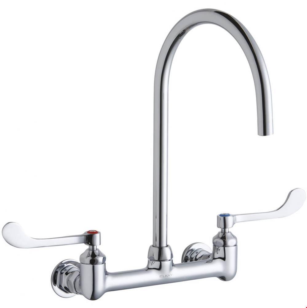 WALL MNT 8IN, GN 8IN SPT, 1PC WRIST BLD HNDL, 6IN, 1/2IN HW