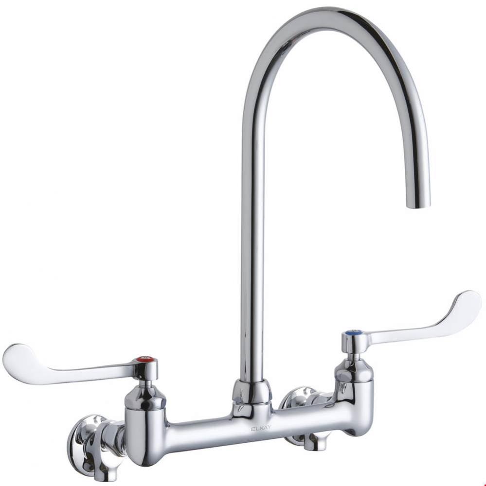 WALL MNT 8IN, GN 8IN SPT, 1PC WRIST BLD HNDL, 6IN, SHUT OFF