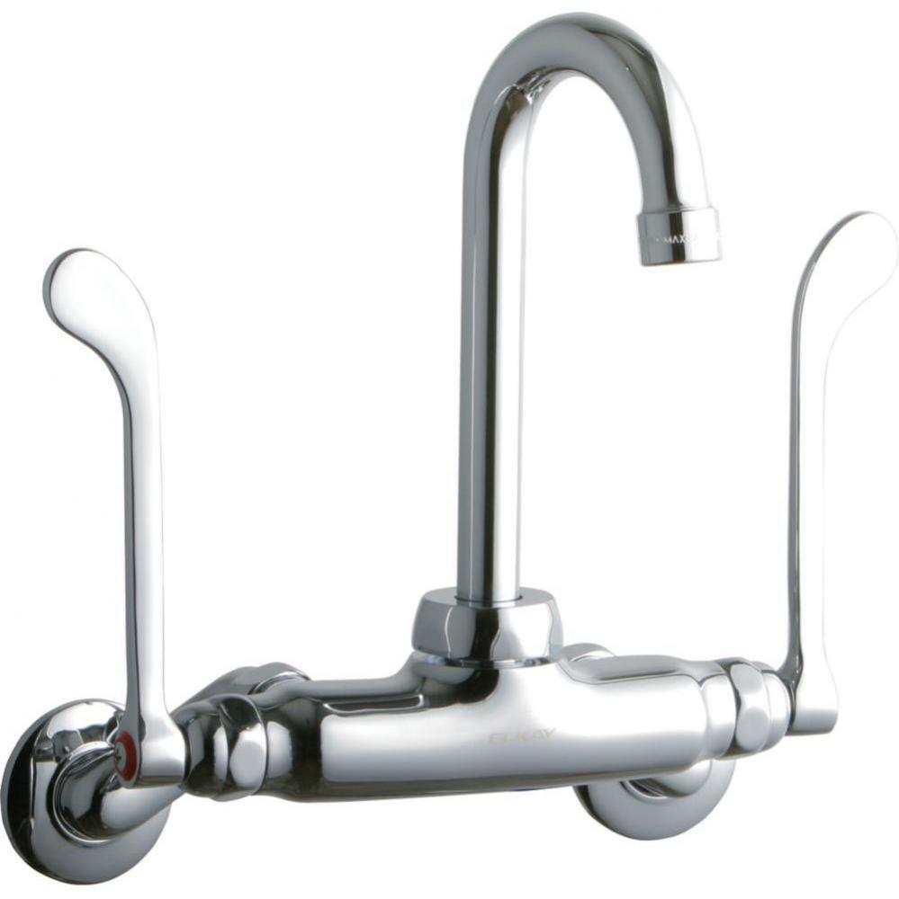 WALL MNT 4IN, GN 4IN SPT, 1PC WRIST BLD HNDL, 6IN, 2IN HW
