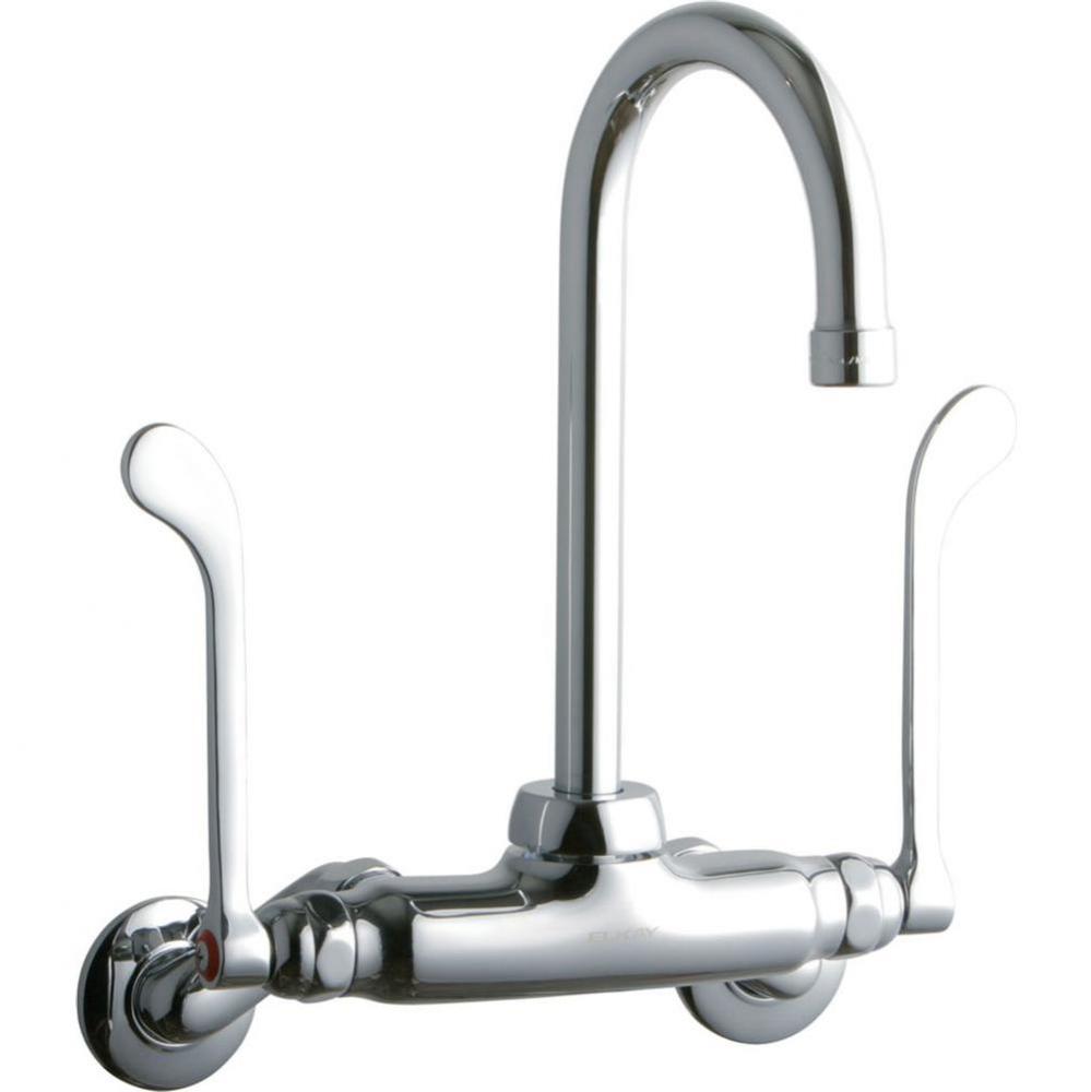 WALL MNT 4IN, GN 5IN SPT, 1PC WRIST BLD HNDL, 6IN, 2IN HW
