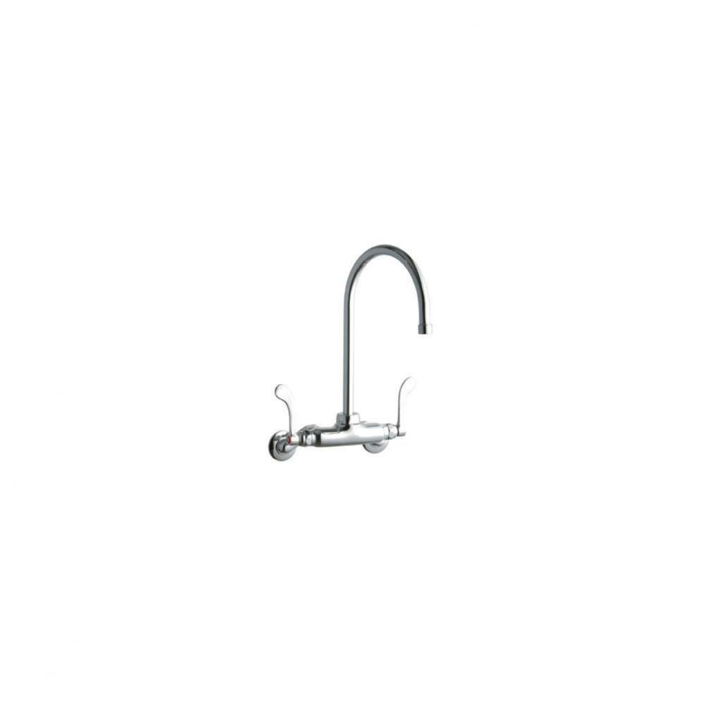 WALL MNT 4IN, GN 8IN SPT, 1PC WRIST BLD HNDL, 4IN, 2IN HW