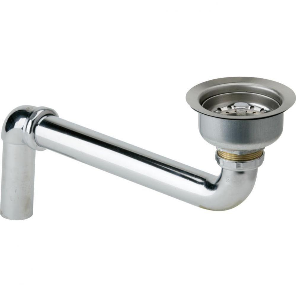 3-1/2&apos;&apos; Drain Fitting Stainless Steel Body and Offset Tailpiece