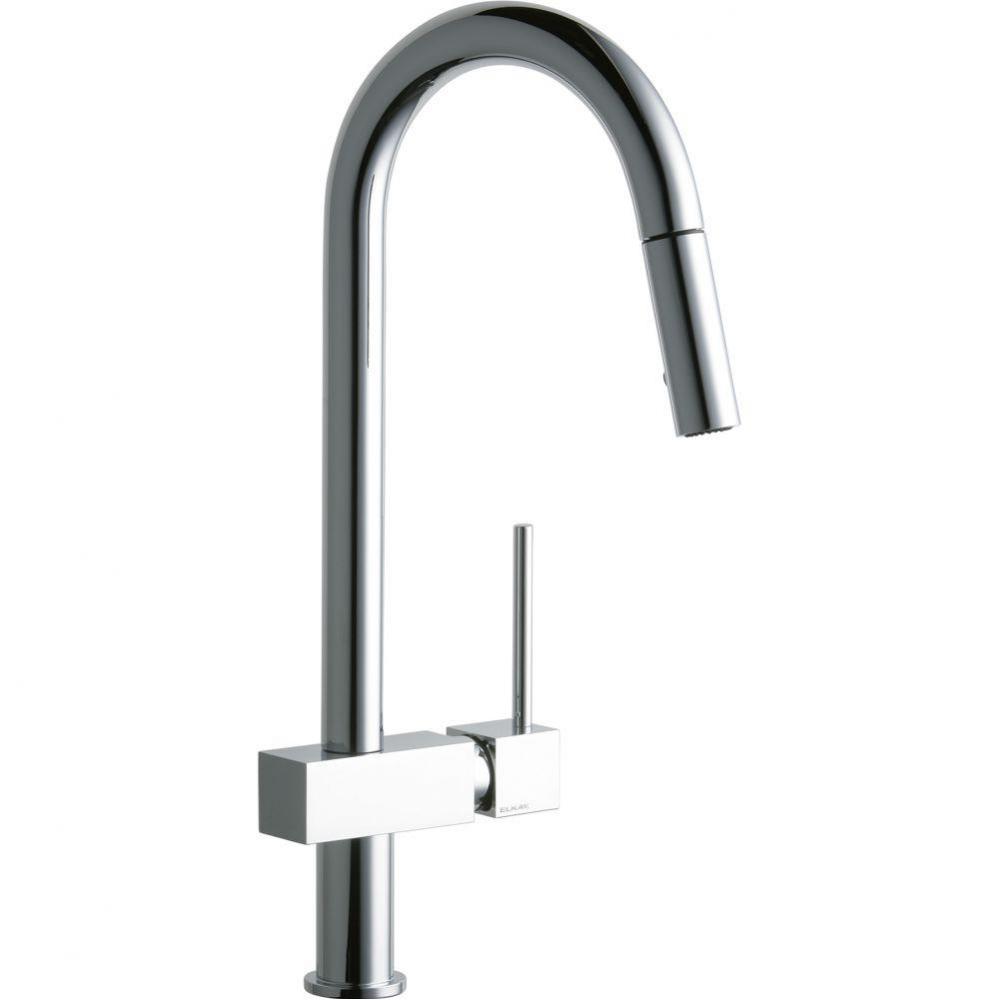 Avado Single Hole Kitchen Faucet with Pull-down Spray and Forward Only Lever Handle Chrome