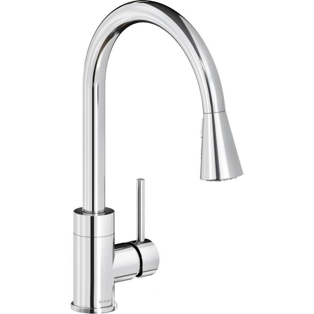 Avado Single Hole Kitchen Faucet with Pull-down Spray and Forward Only Lever Handle, Chrome