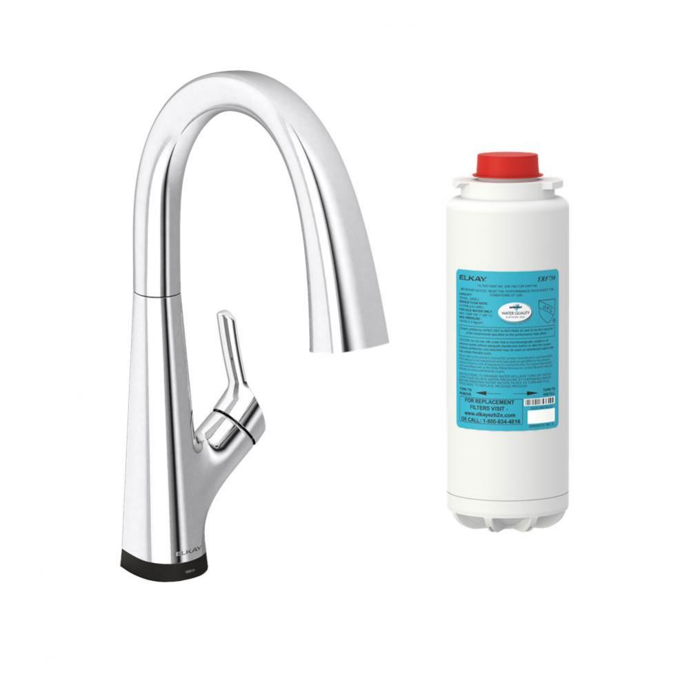 Avado Single Hole 2-in-1 Kitchen Faucet with Filtered Drinking Water, Chrome