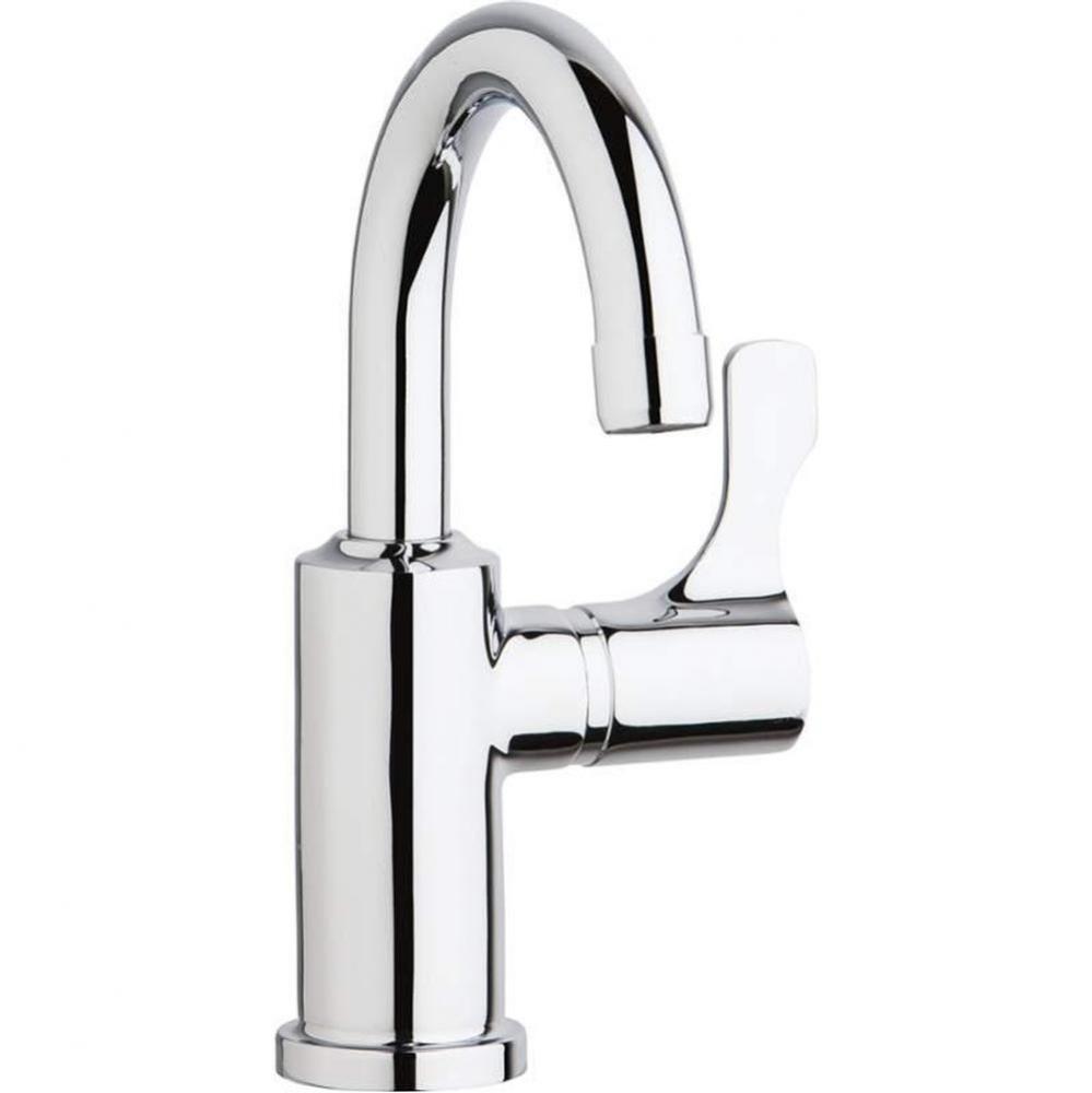 Single Hole 8-5/8&apos;&apos; Deck Mount Faucet with Gooseneck Spout Lever Handle on Right Side Ch