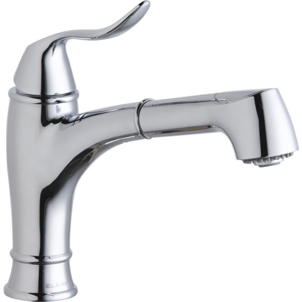 Explore Single Hole Bar Faucet with Pull-out Spray Lever Handle Chrome