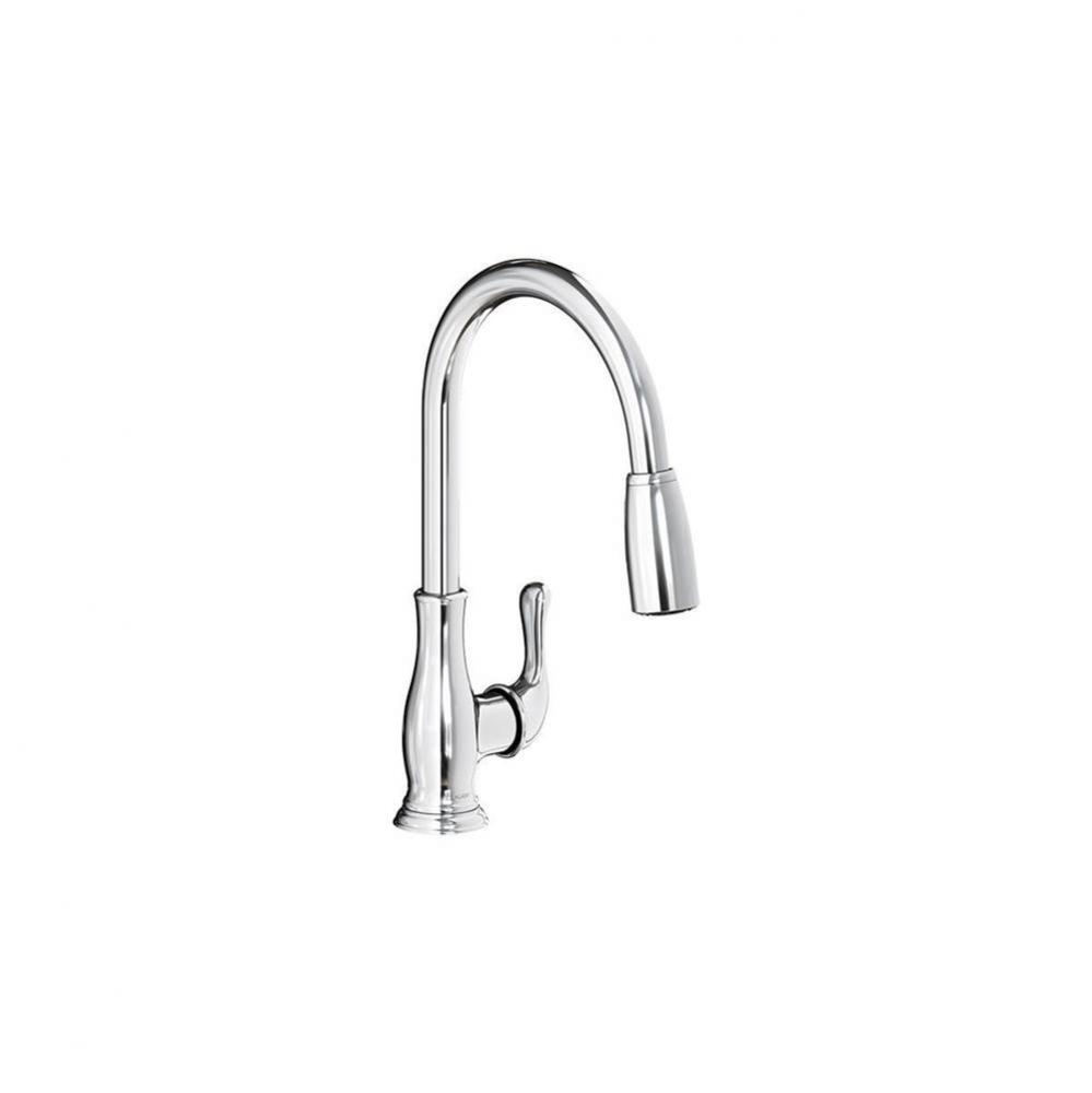 Explore Single Hole Kitchen Faucet with Pull-down Spray and Forward Only Lever Handle, Chrome