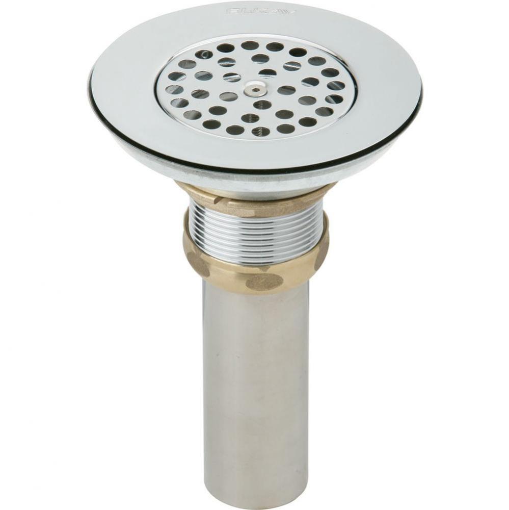 3-1/2&apos;&apos;Drain Nickel Plated Brass Body, Vandal-resistant Strainer and Tailpiece