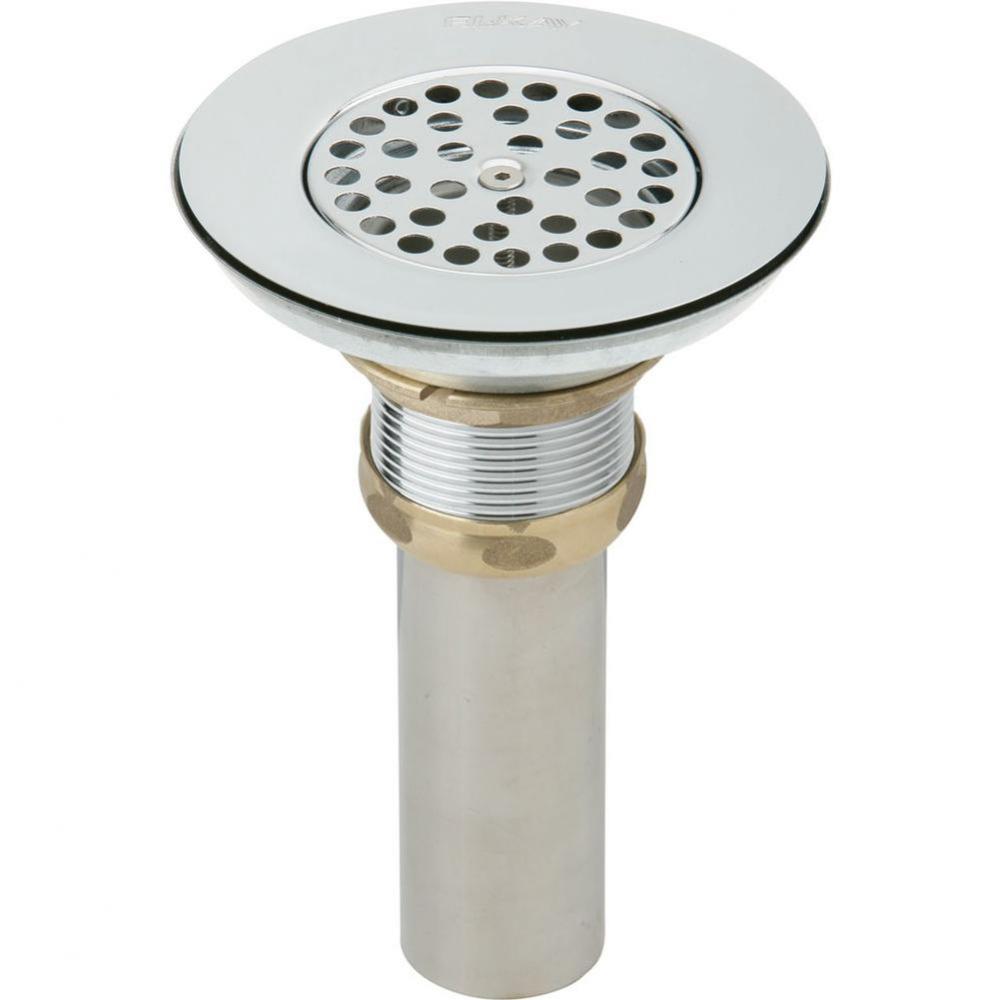 3-1/2&apos;&apos;Drain Nickel Plated Brass Body Vandal-resistant Strainer and Tailpiece