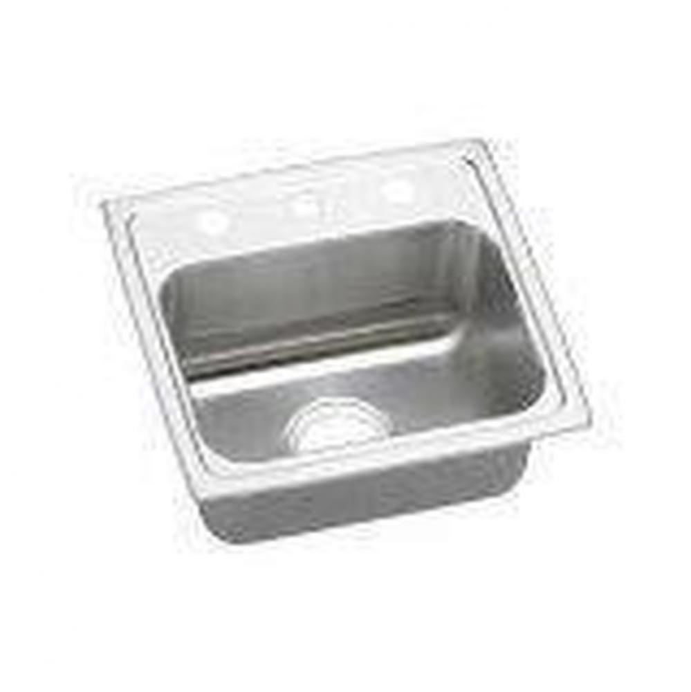 18 Gauge Stainless Steel 17&apos;&apos; x 16&apos;&apos; x 6&apos;&apos; Single Bowl Drop-in Kitch