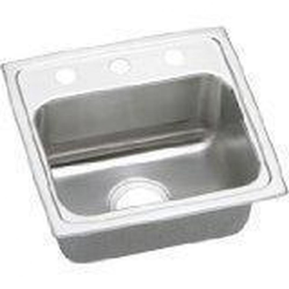 18 Gauge Stainless Steel 17&apos;&apos; x 16&apos;&apos; x 6.5&apos;&apos; Single Bowl Drop-in Kit