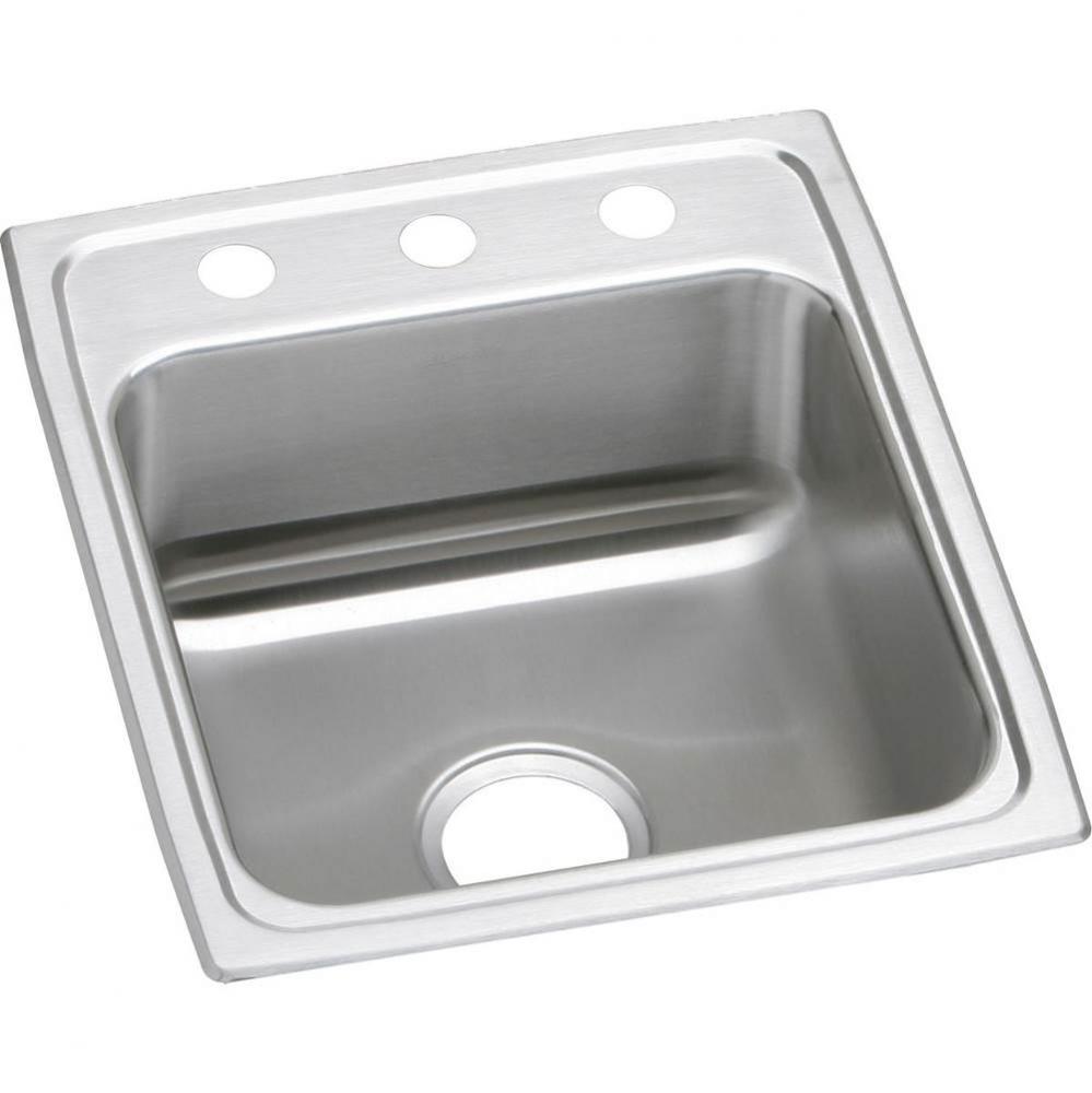 Lustertone Classic Stainless Steel 17&apos;&apos; x 20&apos;&apos; x 4&apos;&apos;, MR2-Hole Singl