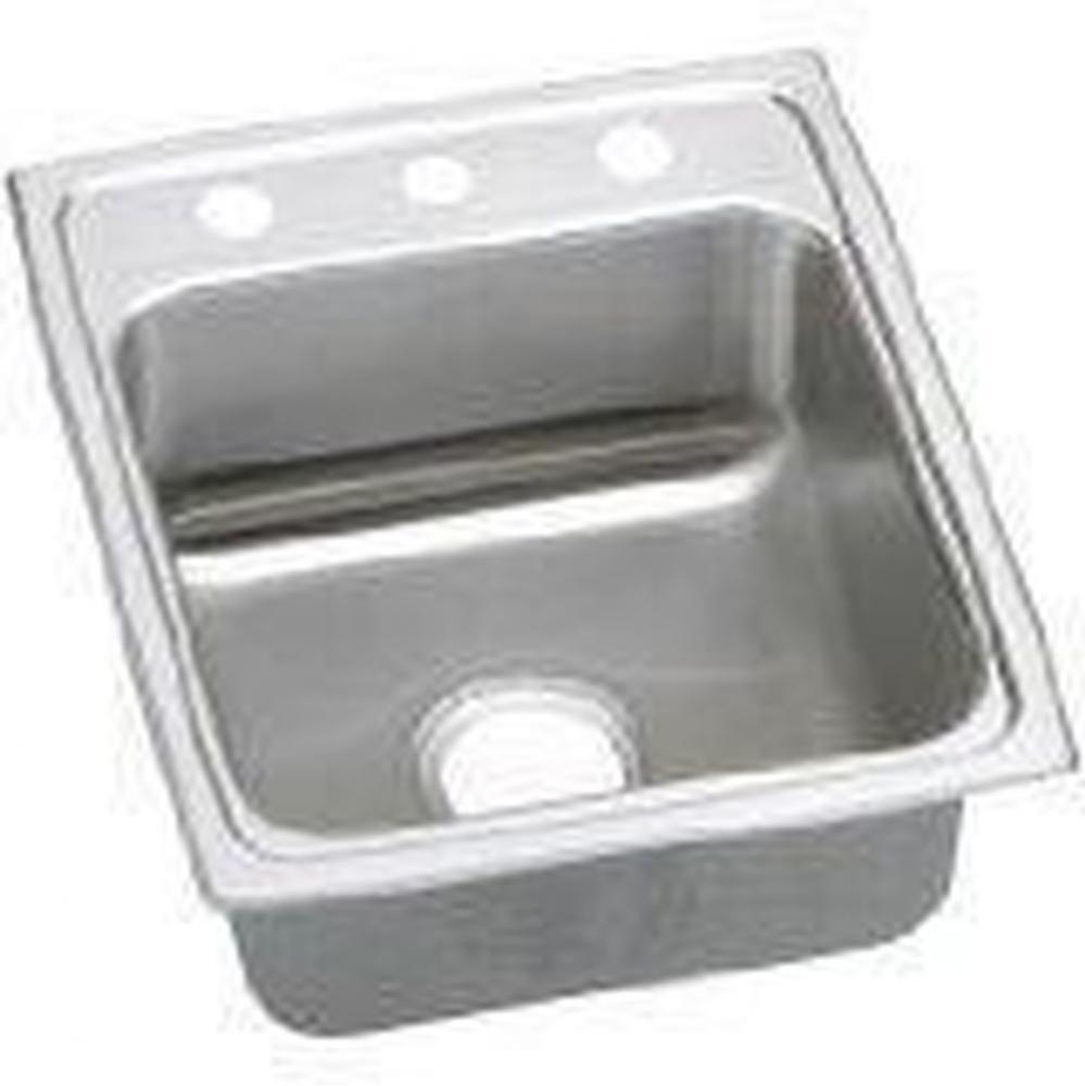18 Gauge Stainless Steel 17&apos;&apos; x 20&apos;&apos; x 5.5&apos;&apos; Single Bowl Drop-in Kit