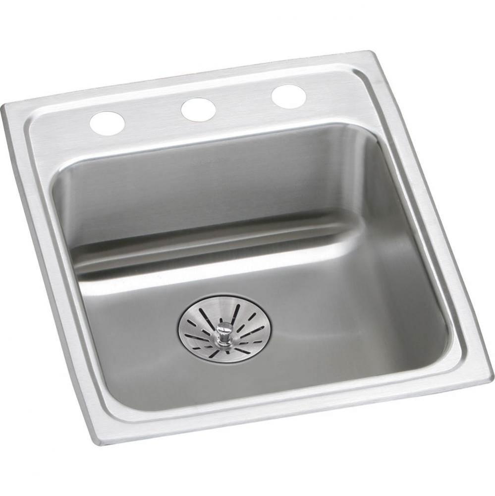 18 Gauge Stainless Steel 17&apos;&apos; x 20&apos;&apos; x 6.5&apos;&apos; Single Bowl Drop-in Kit