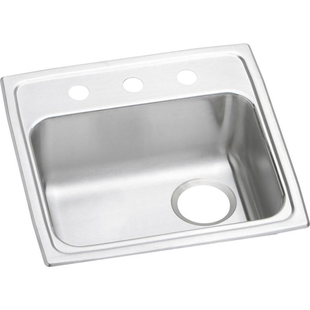 Lustertone Classic Stainless Steel 19&apos;&apos; x 18&apos;&apos; x 6-1/2&apos;&apos;, MR2-Hole S