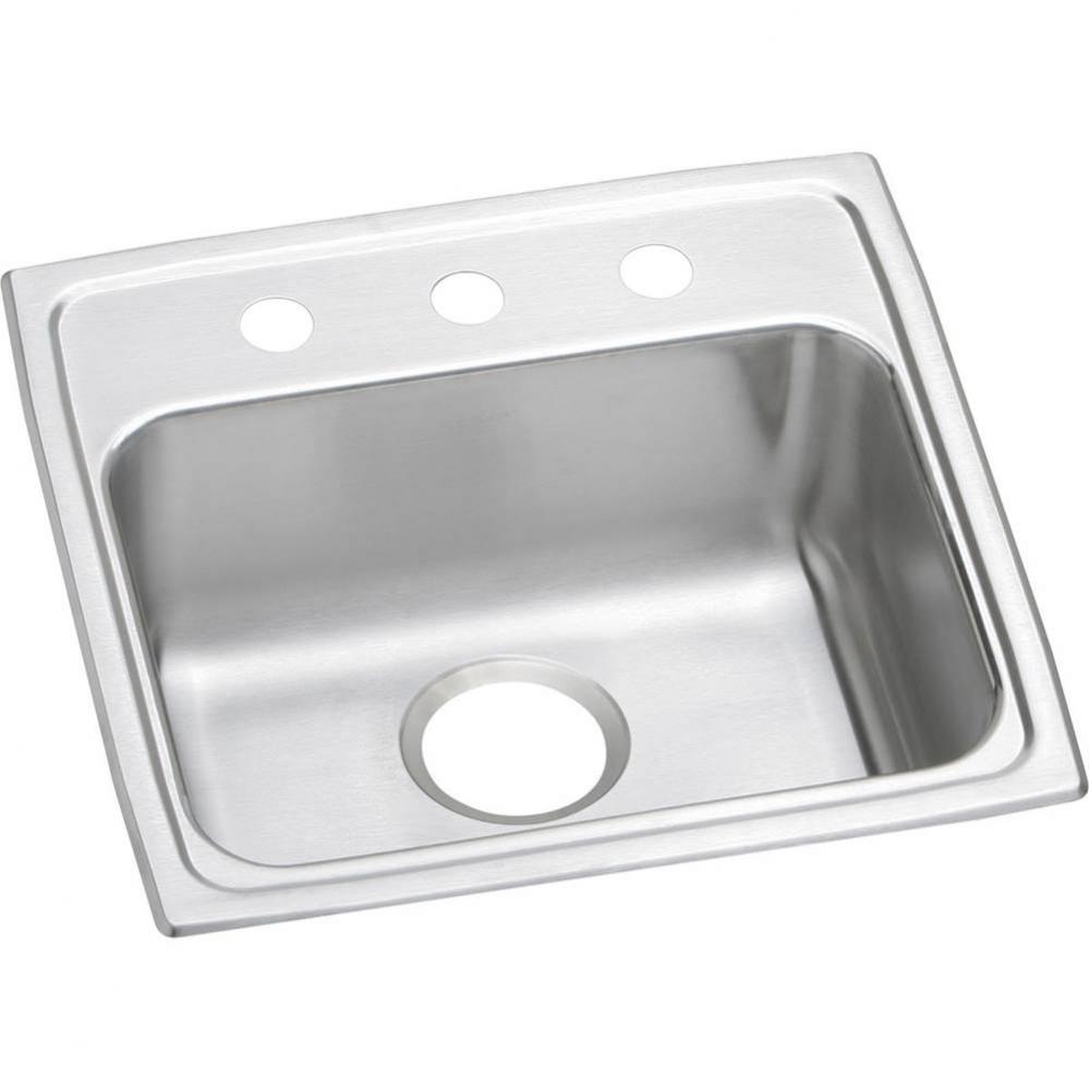 Lustertone Classic Stainless Steel 19&apos;&apos; x 18&apos;&apos; x 4-1/2&apos;&apos;, Single Bow