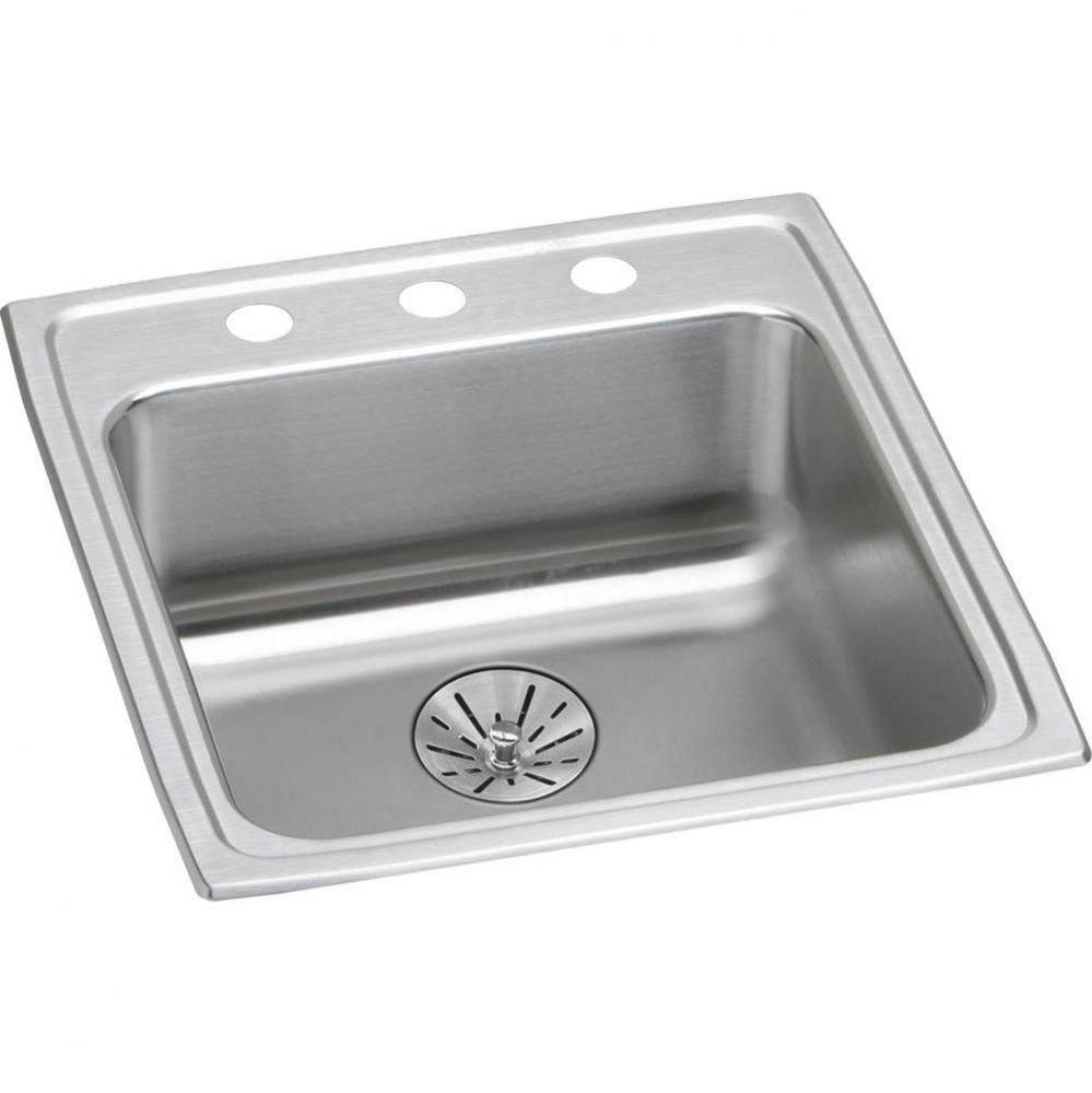 18 Gauge Stainless Steel 19.5&apos;&apos; x 22&apos;&apos; x 6.5&apos;&apos; Single Bowl Drop-in K