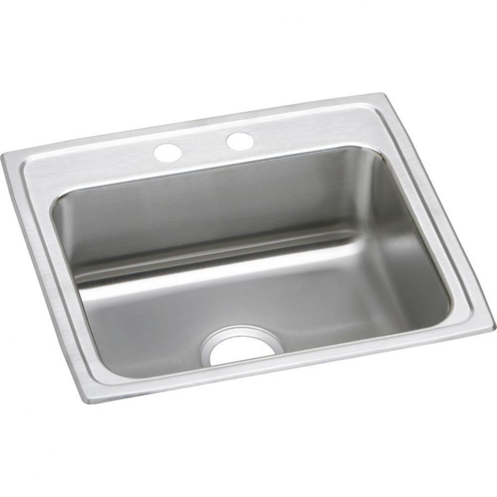 18 Gauge Stainless Steel 22&apos;&apos; x 19.5&apos;&apos; x 4&apos;&apos; Single Bowl Drop-in Kit