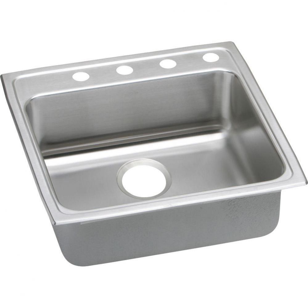 18 Gauge Stainless Steel 22&apos;&apos; x 22&apos;&apos; x 6.5&apos;&apos; Single Bowl Drop-in Kit