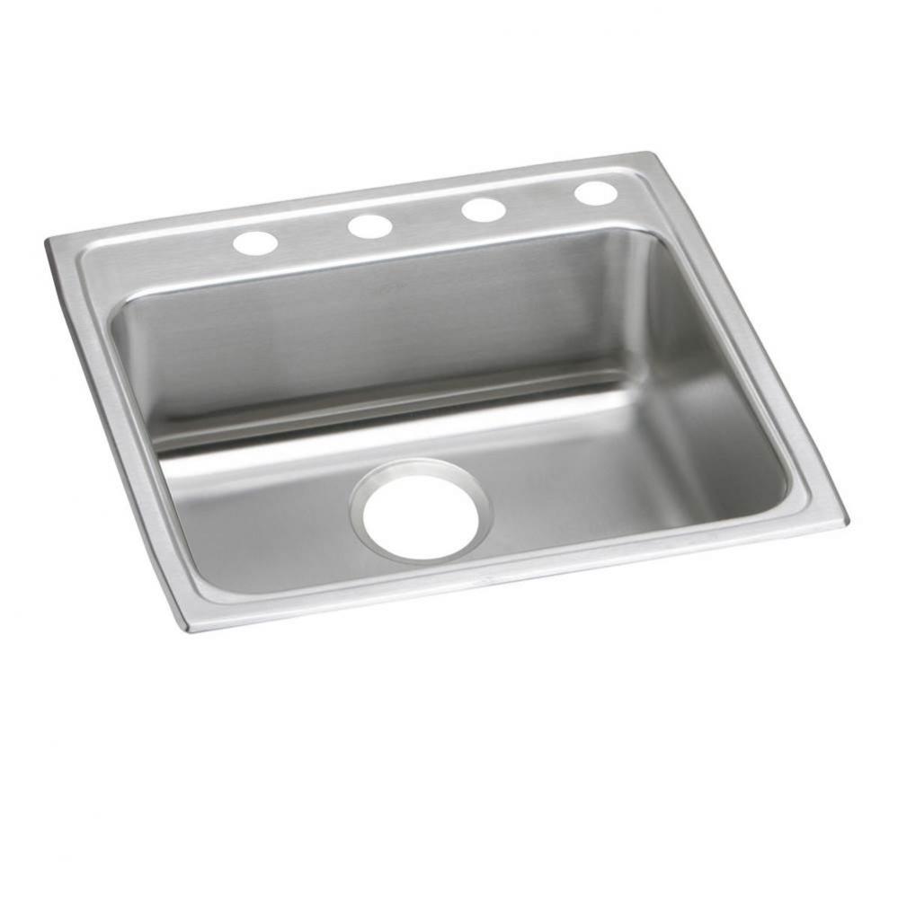 Lustertone Classic Stainless Steel 22&apos;&apos; x 22&apos;&apos; x 4&apos;&apos;, MR2-Hole Singl