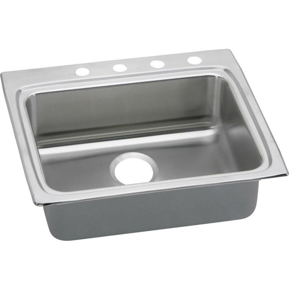 18 Gauge Stainless Steel 25&apos;&apos; x 22&apos;&apos; x 6&apos;&apos; Single Bowl Drop-in Kitch