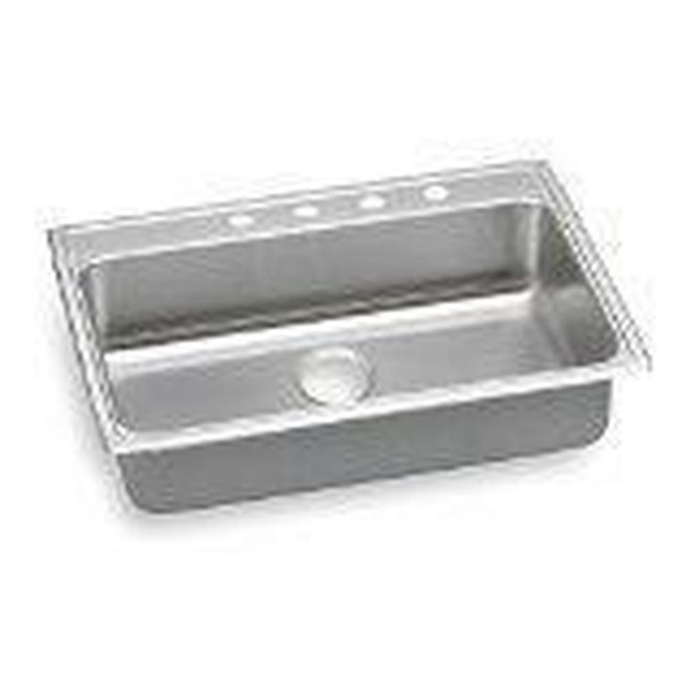 18 Gauge Stainless Steel 31&apos;&apos; x 22&apos;&apos; x 5.5&apos;&apos; Single Bowl Drop-in Kit