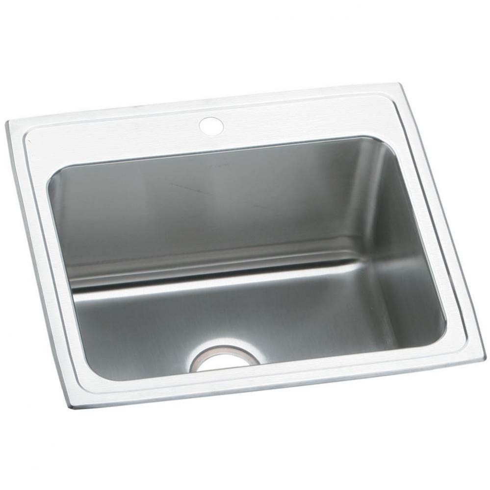 Pursuit Stainless Steel 25&apos;&apos; x 22&apos;&apos; x 12-1/8&apos;&apos;, 4-Hole Single Bowl D