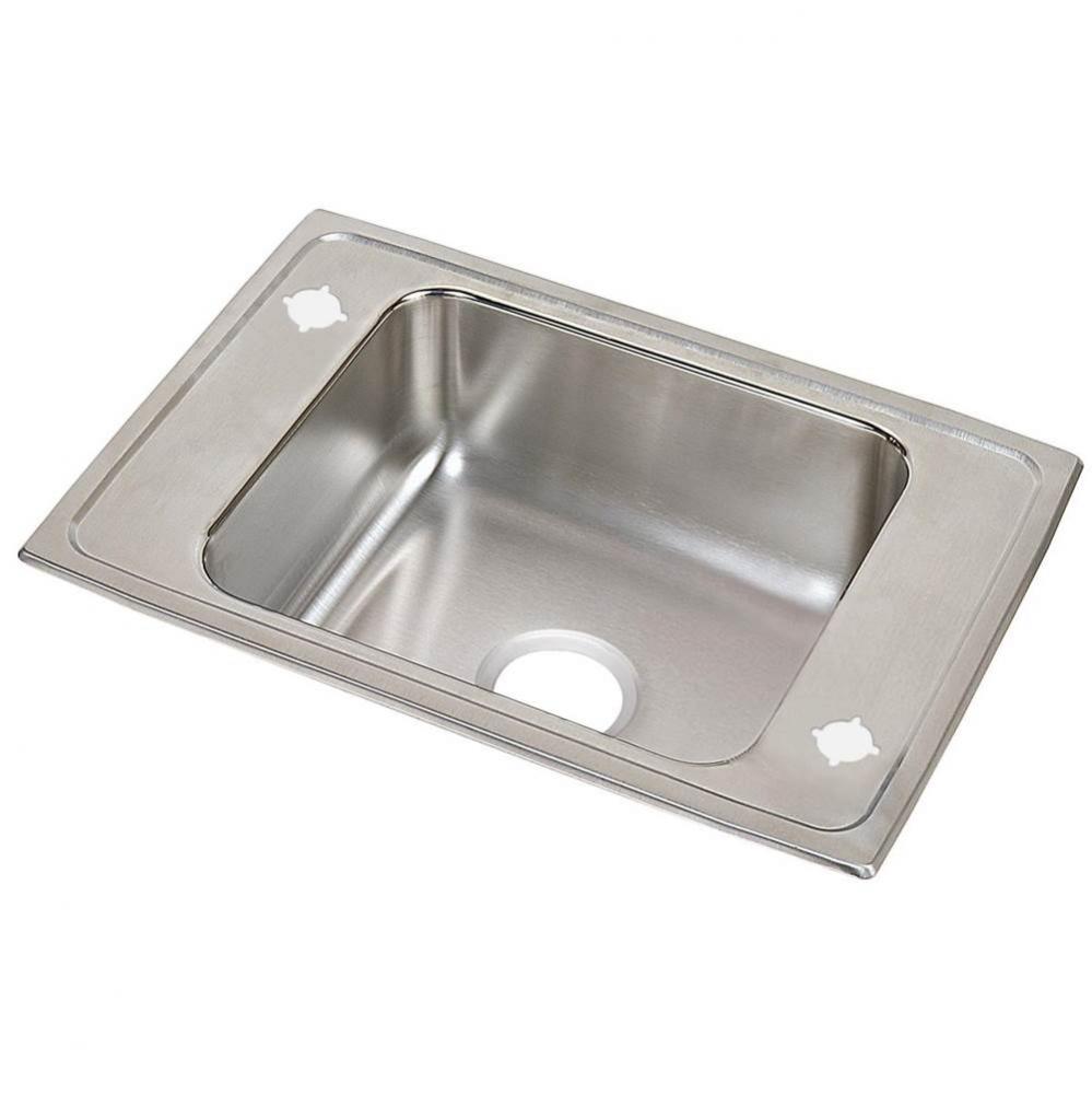 20 Gauge Stainless Steel 25&apos;&apos; x 17&apos;&apos; x 7.125&apos;&apos; Single Bowl Drop-in S