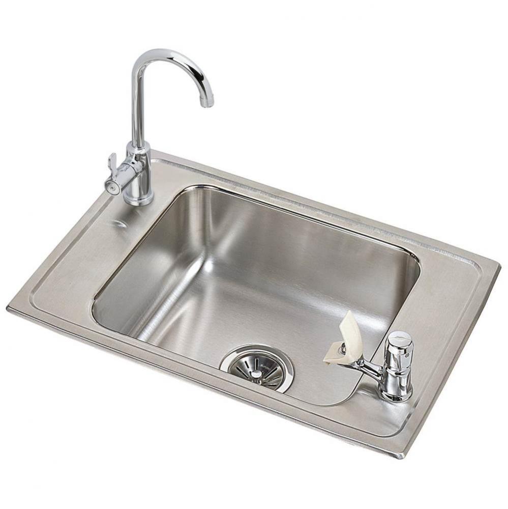 20 Gauge Stainless Steel 25&apos;&apos; x 17&apos;&apos; x 7.125&apos;&apos; Single Bowl Drop-in S