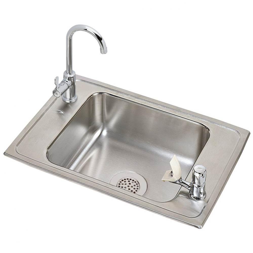 20 Gauge Stainless Steel 25&apos;&apos; x 17&apos;&apos; x 7.125&apos;&apos; Single Bowl Drop-in S