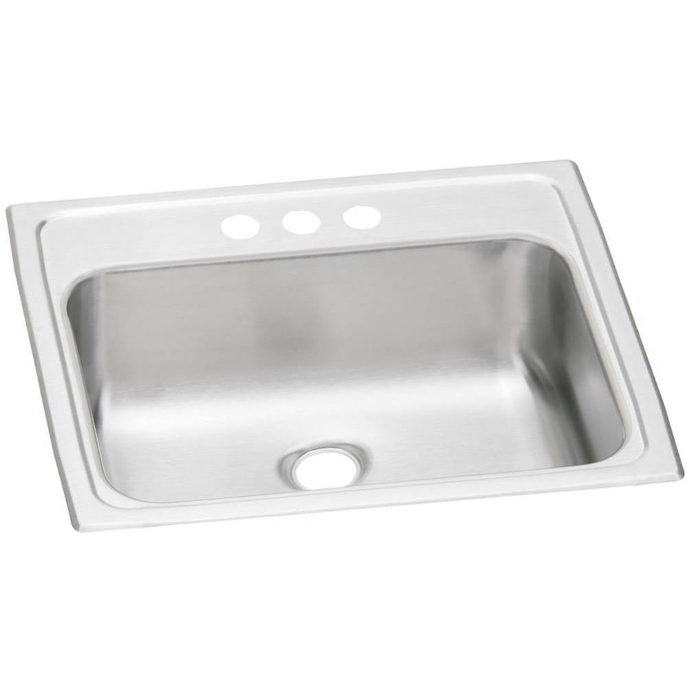20 Gauge Stainless Steel 19&apos;&apos; x 17&apos;&apos; x 6.125&apos;&apos; Single Bowl Drop-in B