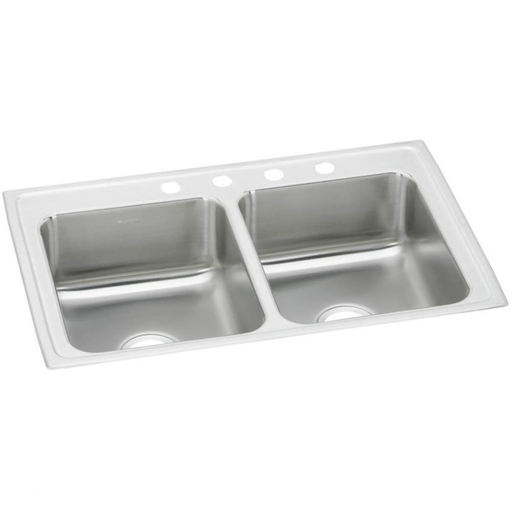 20 Gauge Stainless Steel 43&apos;&apos; x 22&apos;&apos; x 7.125&apos;&apos; Double Bowl Drop-in K