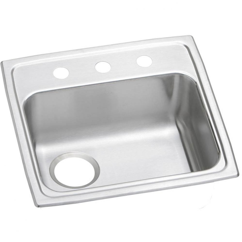 20 Gauge Stainless Steel 19.5&apos;&apos; x 19&apos;&apos; x 5.5&apos;&apos; Single Bowl Drop-in K