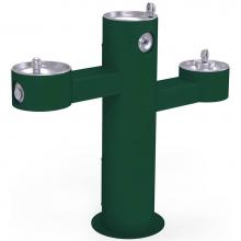 Elkay 4430FRKEVG - Halsey Taylor Endura II Tubular Outdoor Fountain, Tri-Level Pedestal Non-Filtered Non-Refrigerated