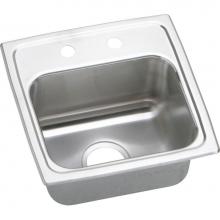 Elkay BLRQ15161 - 18 Gauge Stainless Steel 15'' x 15'' x 7.125'' Single Bowl Top Mount