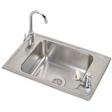 Elkay CDKAD2517VRC - 20 Gauge Stainless Steel 25'' x 17'' x 6.5'' Single Bowl Drop-in Sin