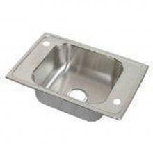 Elkay CDKR2517X - 20 Gauge Stainless Steel 25'' x 17'' x 6.875'' Single Bowl Drop-in S