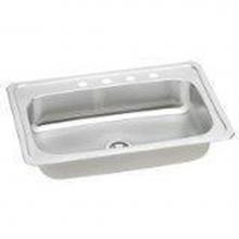 Elkay CRS3322X - 20 Gauge Stainless Steel 33'' x 22'' x 7'' Single Bowl Drop-in Kitch