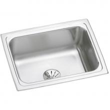 Elkay DLFR251910PD - 18 Gauge Stainless Steel 25'' x 19.5'' x 10.125'' Single Bowl Drop-i