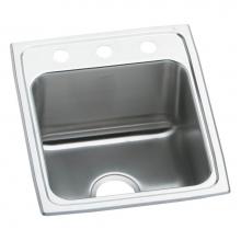 Elkay DLR1517103 - Lustertone Classic Stainless Steel 15'' x 17-1/2'' x 10'', 3-Hole Si