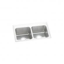 Elkay DLR3319104 - 18 Gauge Stainless Steel 33'' x 19.5'' x 10.125'' Double Bowl Drop-i