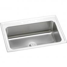 Elkay DLRS332210PD0 - 18 Gauge Stainless Steel 33'' x 22'' x 10'' Single Bowl Drop-in Kitc
