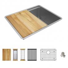 Elkay ECTRU21169W - 21'' Stainless Steel Medium Single Bowl Undermount Workstation