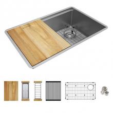 Elkay ECTRU27169RW - 27'' Stainless Steel Large Single Bowl Undermount Workstation